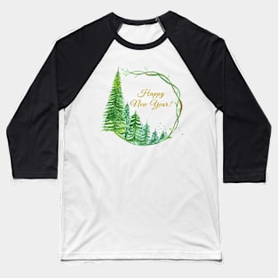 Happy New Year Minimalistic greeting Baseball T-Shirt